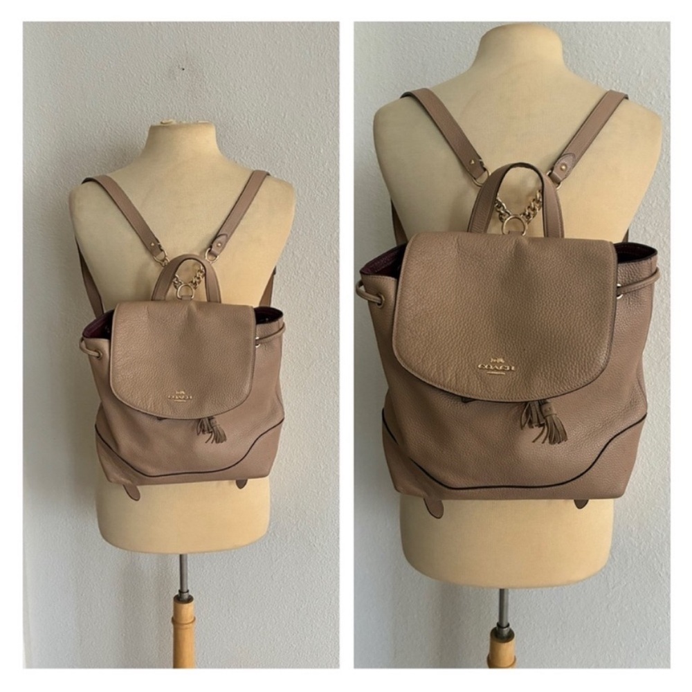 Coach Elle pebbled leather backpack